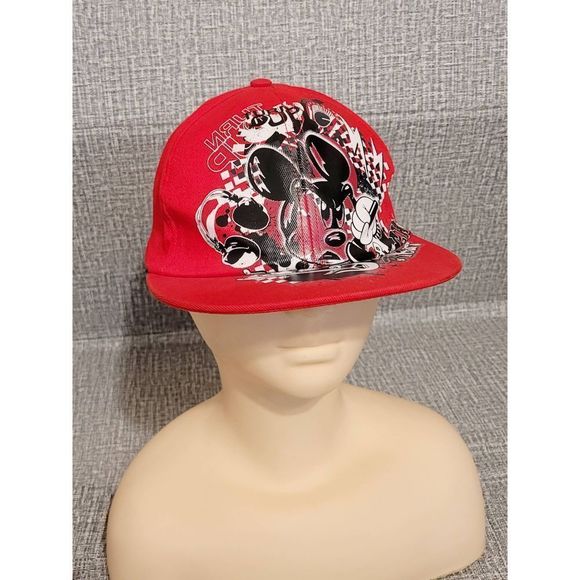 Disney Other - Disney Mickey Mouse Hat Cap Authentic Original Turn It Up & Rock Out WILD! Red
